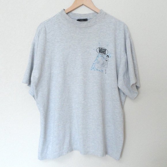 Vans Other - 1990s Vintage Vans gray retro atomic 1950s woman graphic t shirt men's size XL